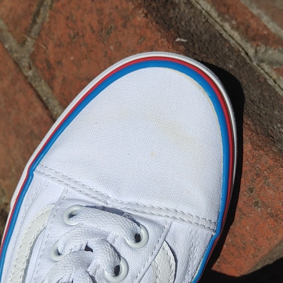 Vans Unisex Old School Rainbow Foxing True White Sneaker Size 7 - Picture 6 of 9